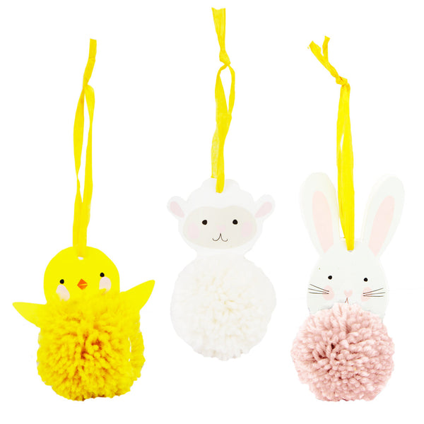 Easter Animals Pom Pom Kit - 6 Pack