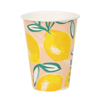 Citrus Fruit Recyclable Paper Cups - 8 Pack