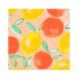 Citrus Fruit Recyclable Paper Napkins - 20 pack