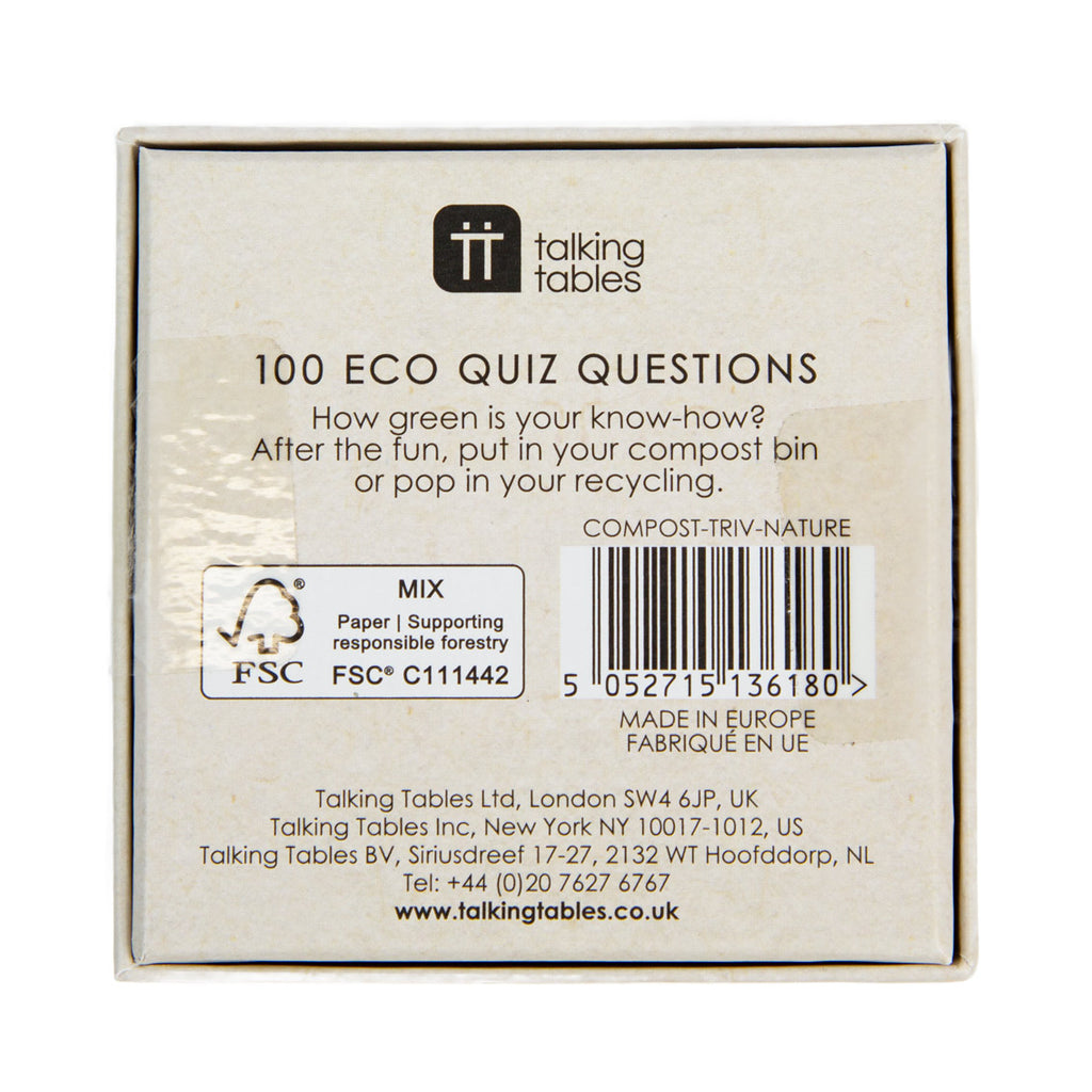 Compostable Nature Trivia Game Talking Tables UK
