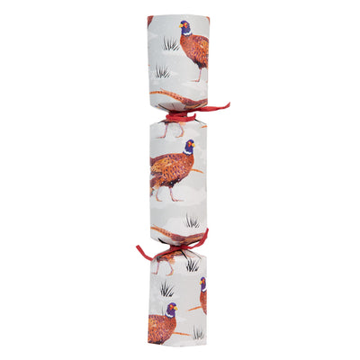 Festive Pheasant Recyclable Christmas Crackers - 6 Pack