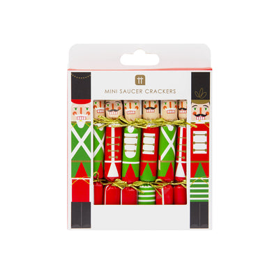 Mini Nutcracker Christmas Crackers - 8 Pack