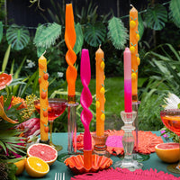 Orange & Yellow Citrus Fruit Dinner Candles - 2 Pack