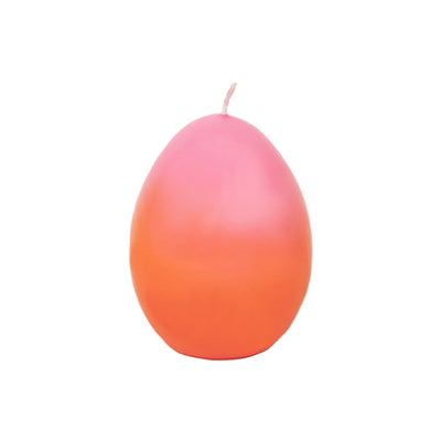 Pink & Orange Ombre Egg Shaped Candle