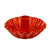 Orange Scalloped Metal Dinner Candle Holder