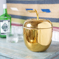 Gold Ceramic Apple Ice Bucket