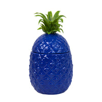 Blue Ceramic Pineapple Ice Bucket