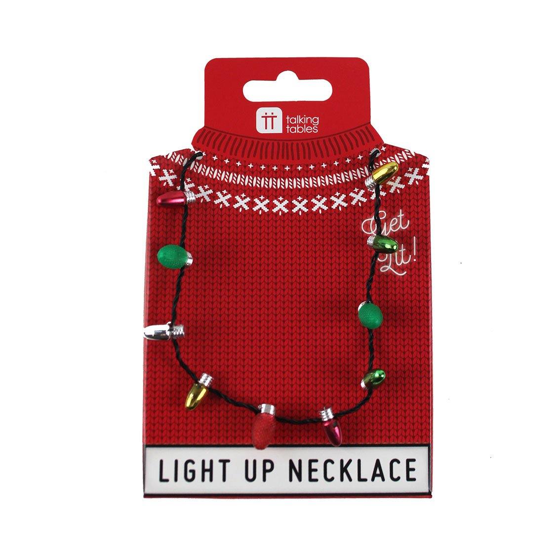 Christmas Light Up Necklace - Talking Tables UK
