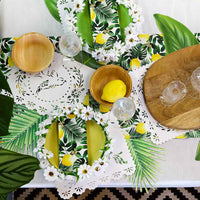 tropical palm lemon napkins - Talking Tables