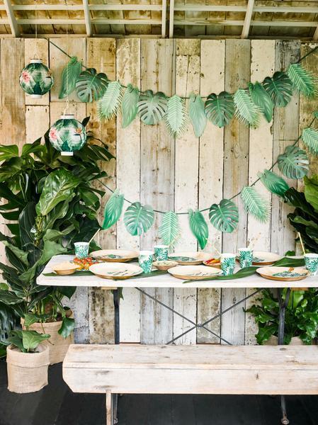 Tropical Fiesta Palm Leaf Paper Cups