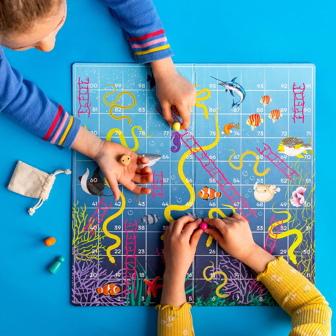 Fish Snakes and Ladders Game for Kids Default Title Talking Tables UK