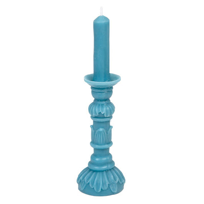 Blue Candlestick Shaped Candle