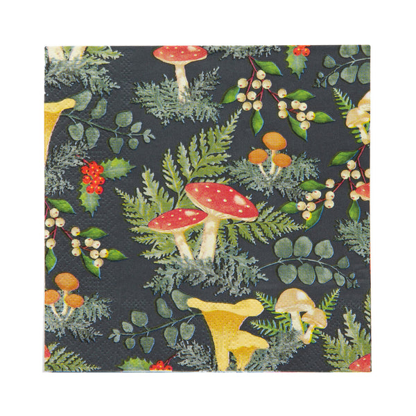 Woodland Forest Mushroom Napkins - 20 Pack