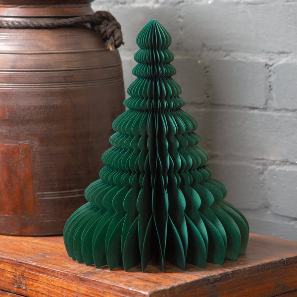 Forest Green Christmas Tree Card Decoration