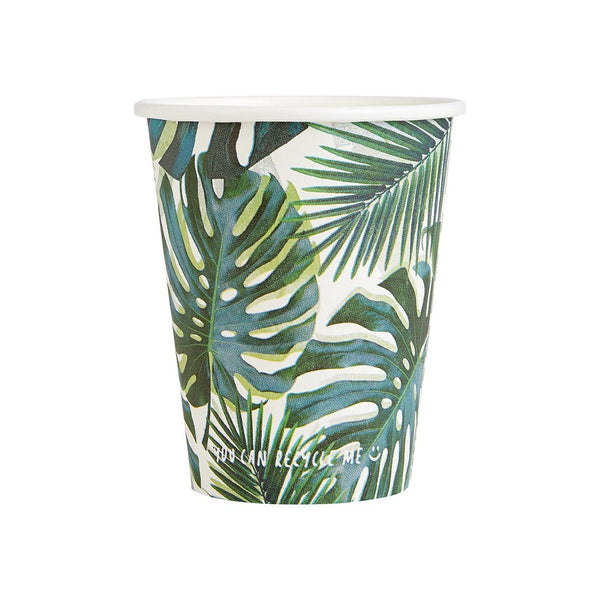 Tropical Fiesta Palm Leaf Paper Cups