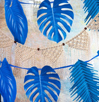 Fiesta Blue Palm Leaf Garland - 2.6m