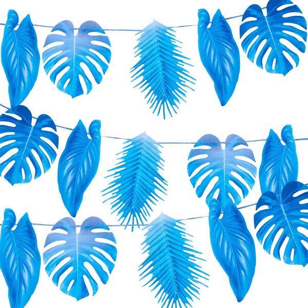 Fiesta Blue Palm Leaf Garland - 2.6m