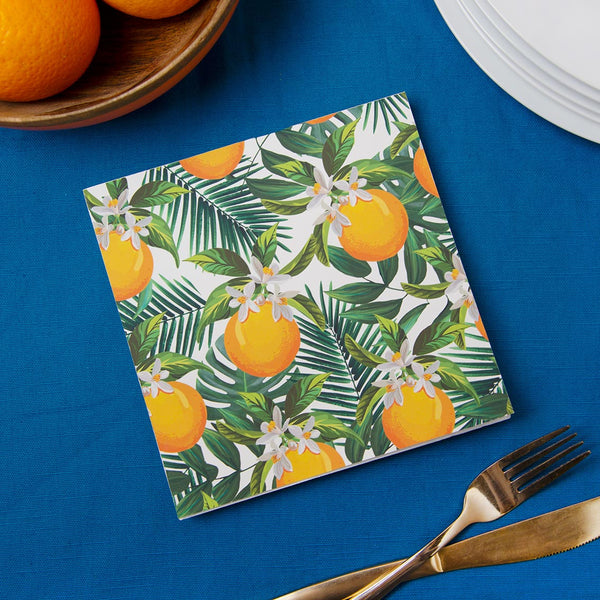 Tropical Palm Orange Napkins