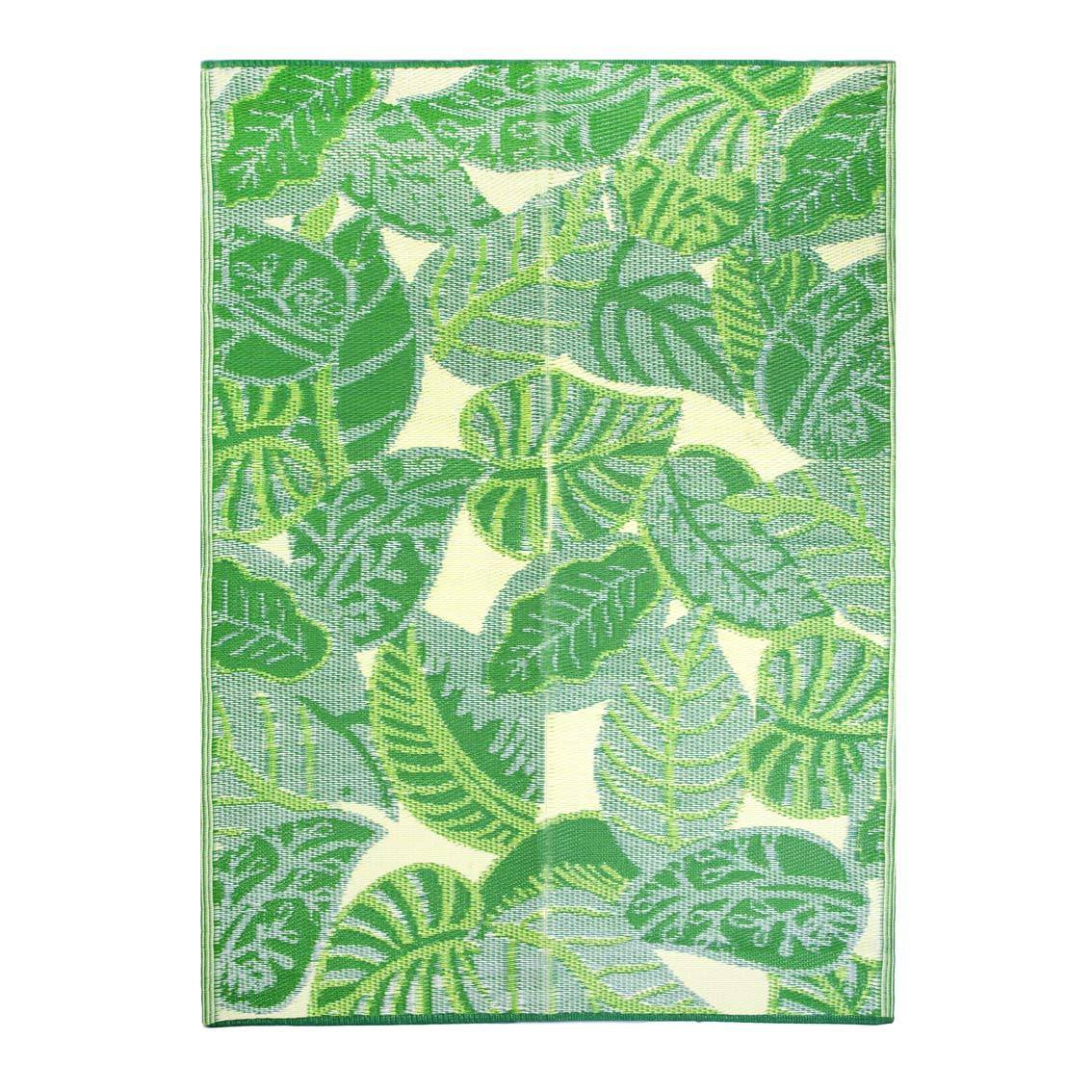Waterproof Tropical Palm Leaf Outdoor Garden Rug – Talking Tables UK Public