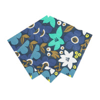 Recyclable Blue Floral Paper Napkins - 20 Pack