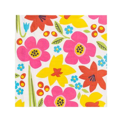 Floral Recyclable Paper Napkins - 20 Pack