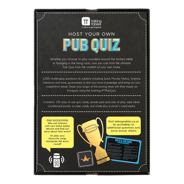 host your own pub quiz 1 - Talking Tables