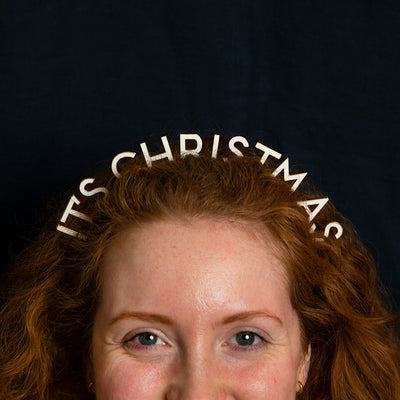 White 'It's Christmas' Headband