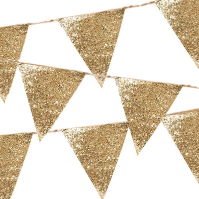 Gold Glitter Bunting - 3m