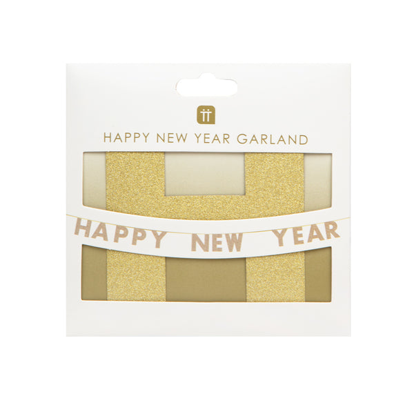 Gold Happy New Year Garland - 2m