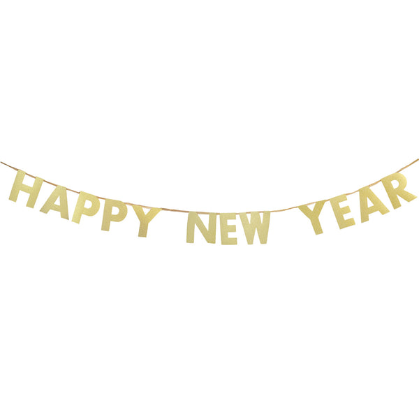 Gold Happy New Year Garland - 2m