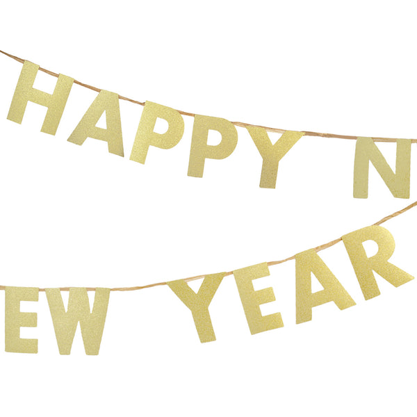 Gold Happy New Year Garland - 2m