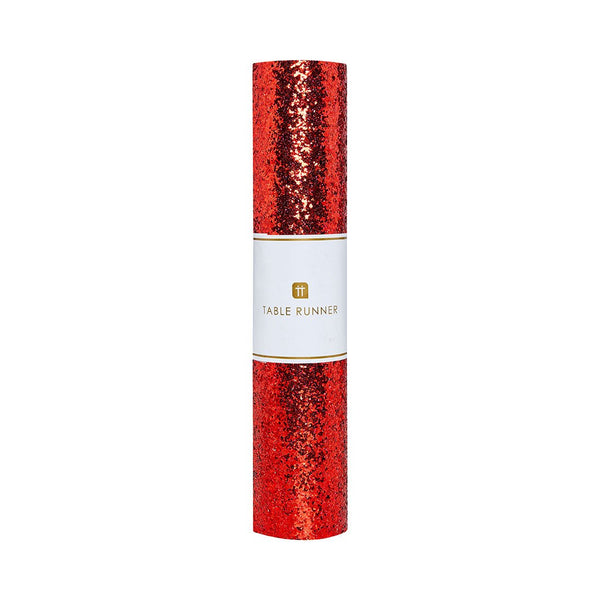 Red Glitter Table Runner - 1.8M