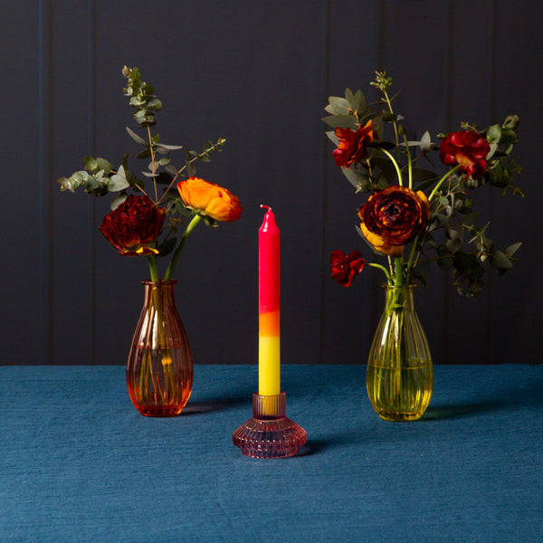 Orange Glass Bud Vase