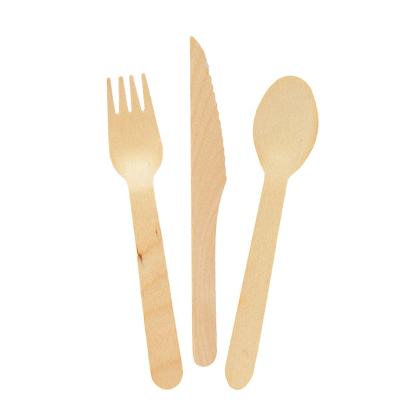 Wooden Cutlery - 24 Sets