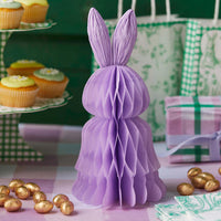 Lilac Bunny Honeycomb Table Decoration