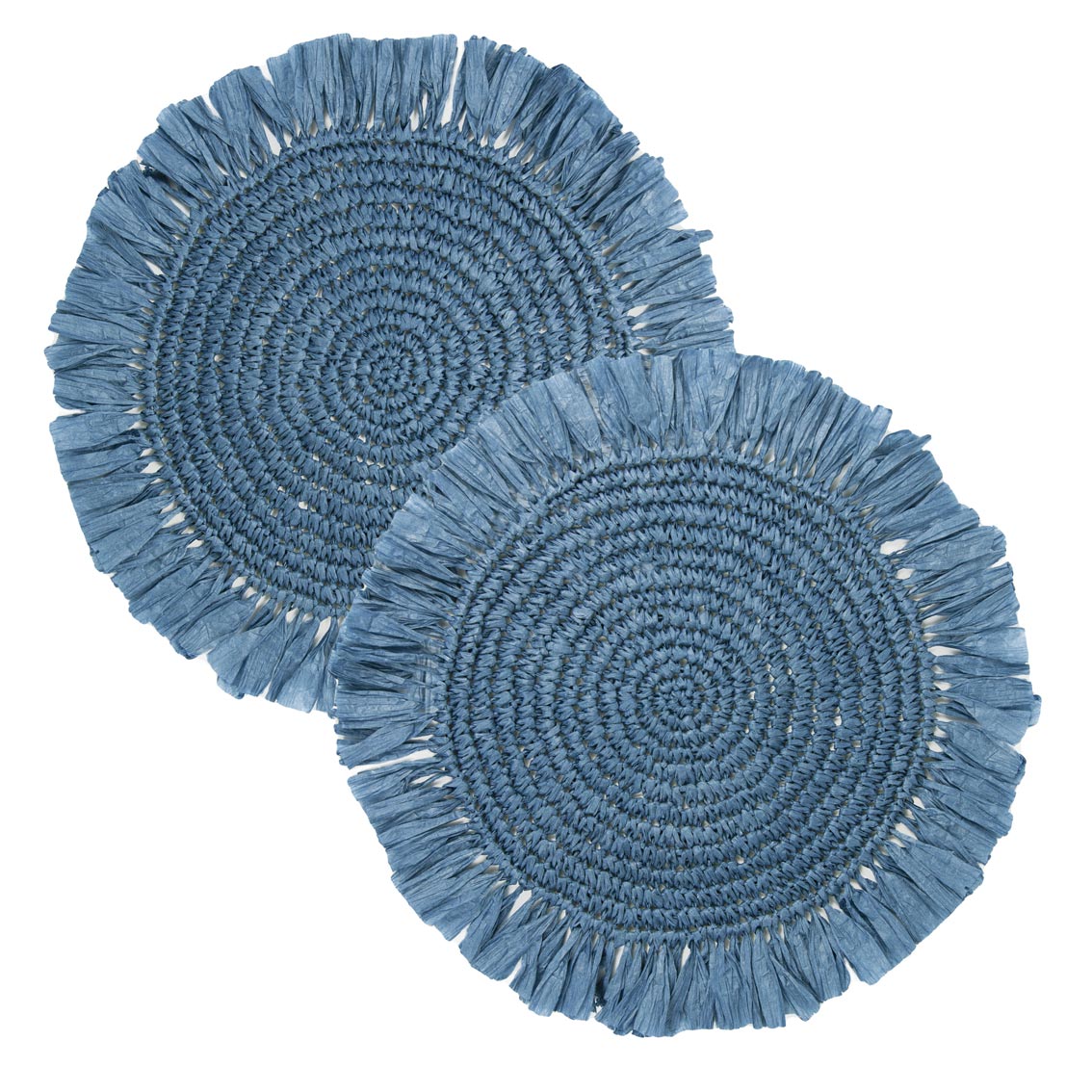 Blue Raffia Placemats - 2 Pack – Talking Tables UK Public