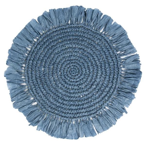 Blue Raffia Placemats - 2 Pack