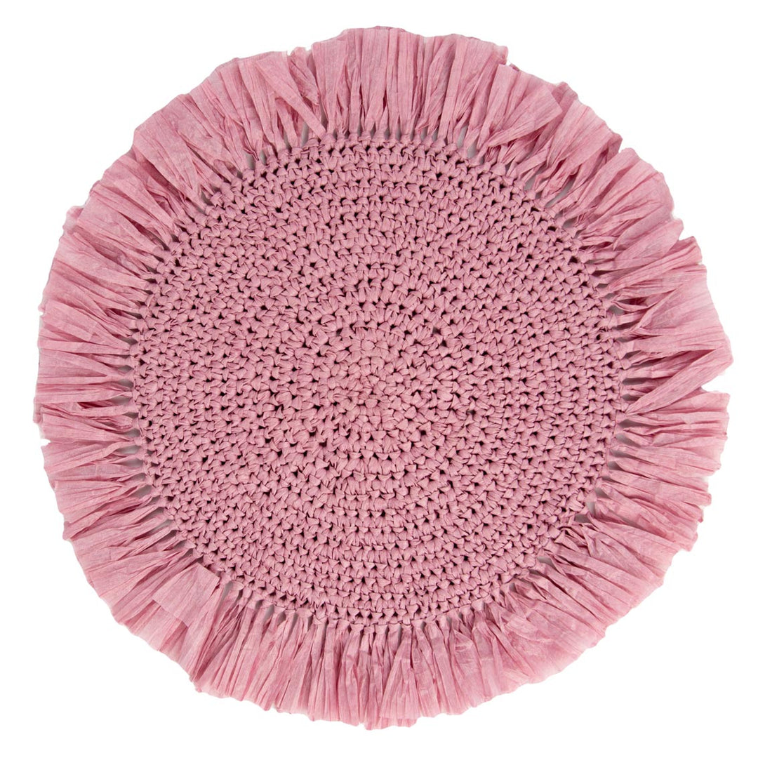 Pink Raffia Placemats 2 Pack Talking Tables UK