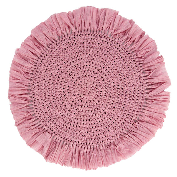 Pink Raffia Placemats - 2 Pack