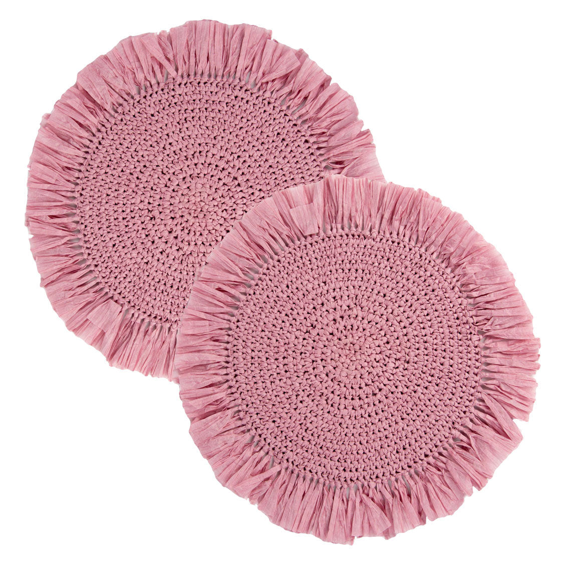 Pink Raffia Placemats 2 Pack Talking Tables UK