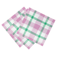 Lilac & Green Gingham Paper Napkins - 20 Pack