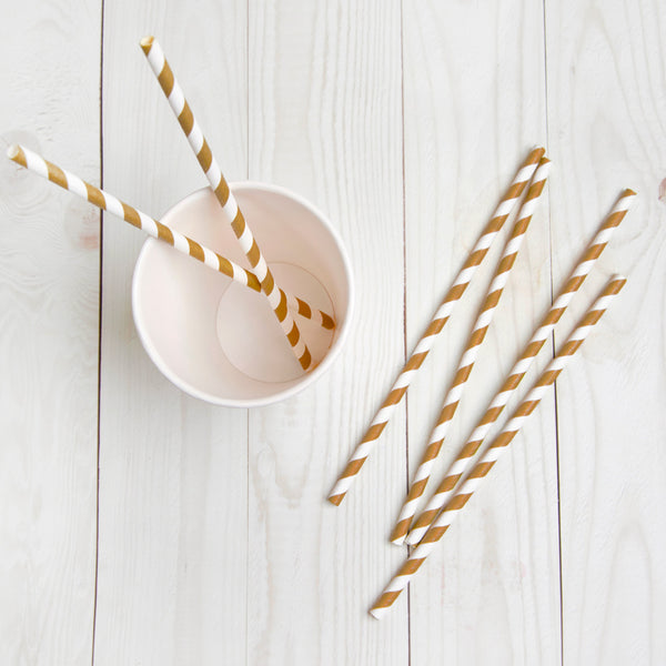 Mix & Match Gold Straws