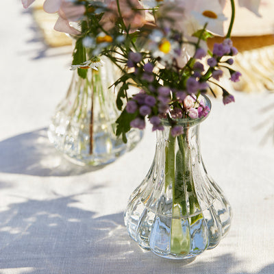 Small Clear Recycled Glass Bud Vase