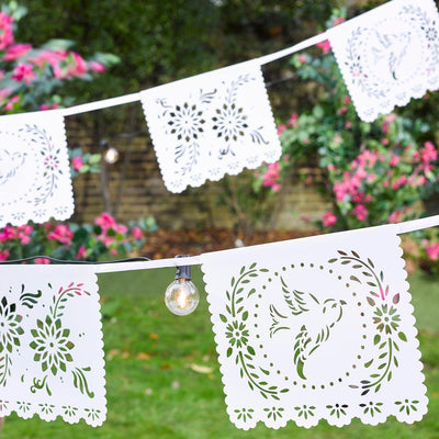 Boho White Paper Bunting (4m) - Talking Tables UK Public