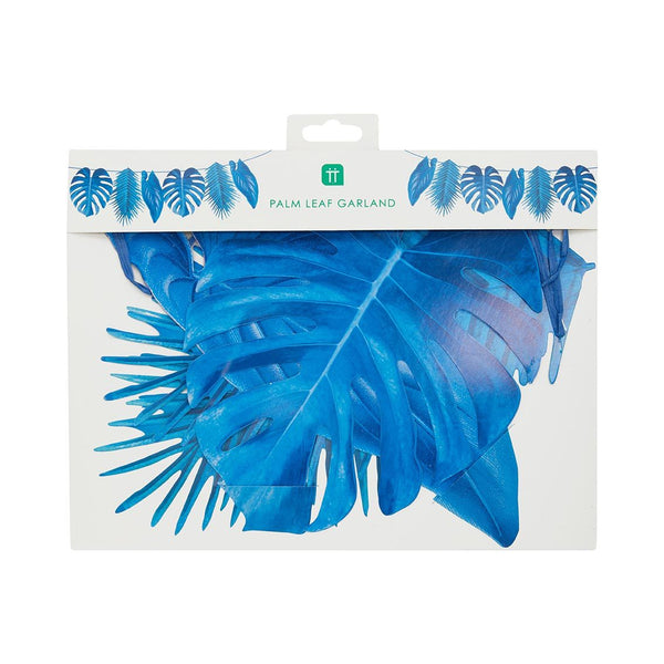 Fiesta Blue Palm Leaf Garland - 2.6m