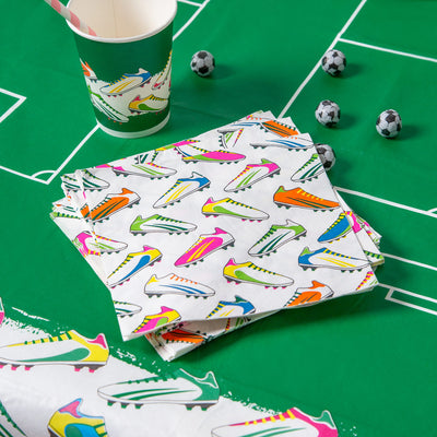 Recyclable Football Napkins - 20 Pack