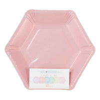 we heart pastels hexagonal plates 12 pk 6 designs 18cm diameter 1 - Talking Tables