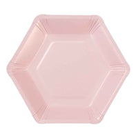 we heart pastels hexagonal plates 12 pk 6 designs 18cm diameter 1 - Talking Tables