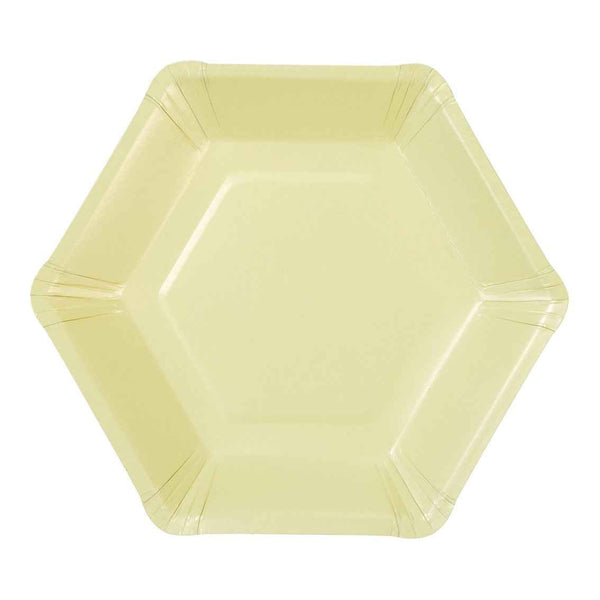 we heart pastels hexagonal plates 12 pk 6 designs 18cm diameter 1 - Talking Tables