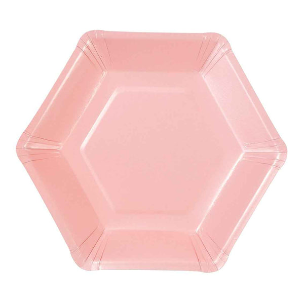 we heart pastels hexagonal plates 12 pk 6 designs 18cm diameter 1 - Talking Tables